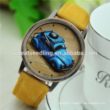 Fashionable car pattern jeans band new design fashion girls watch